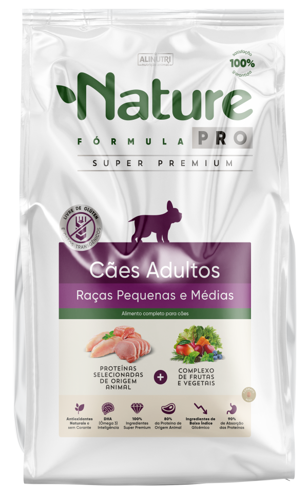 Alinutri Nature Fórmula PRO Cães Adultos Raças Pequenas e Médias 2,5 Kg