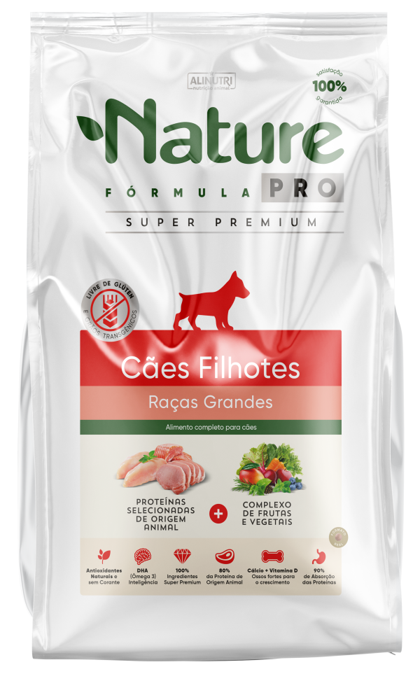 Alinutri Nature Fórmula PRO Cães Filhotes Raças Grandes 15 Kg