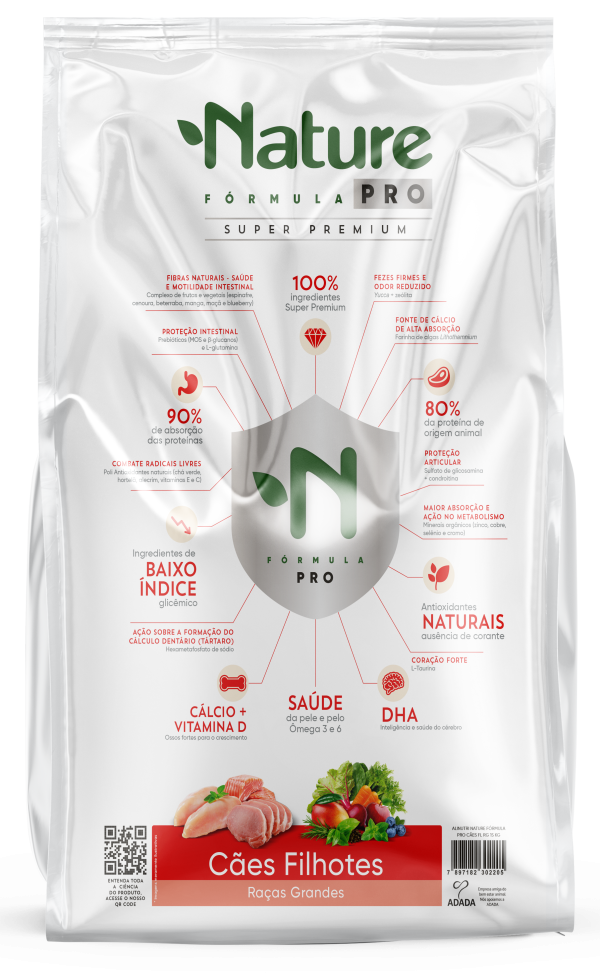 Alinutri Nature Fórmula PRO Cães Filhotes Raças Grandes 15 Kg - Imagem 3