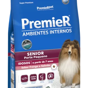 PremieR Ambientes Internos Cães Adultos Porte Pequeno Senior Frango e Salmão 2,5 Kg