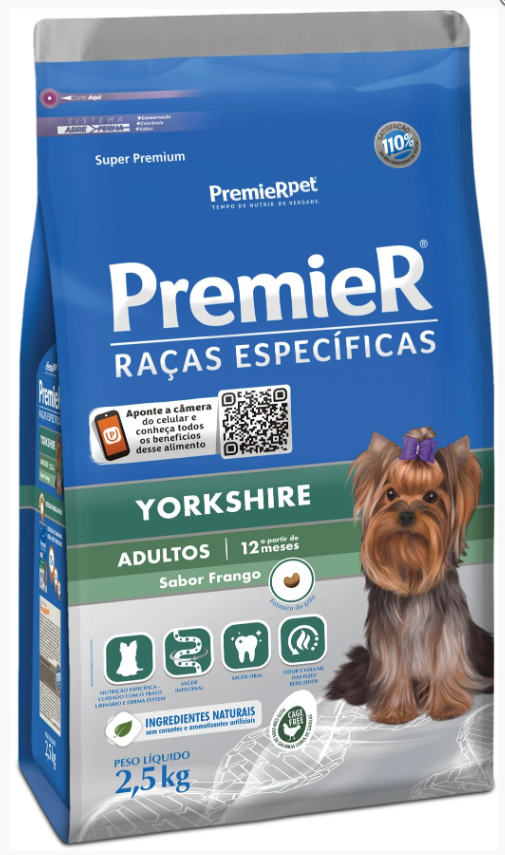 PremieR Raças Específicas Yorkshire Adultos Frango 2,5 Kg