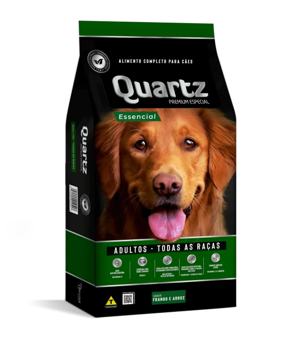 Quartz Essencial Adultos Todas as Raças Frango e Arroz 15 Kg