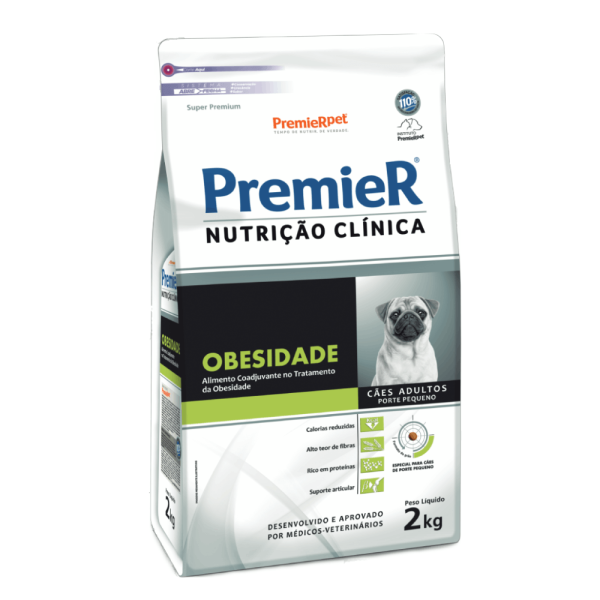 PremieR Nutrição Clínica Cães Adultos Porte Pequeno Obesidade 2 Kg