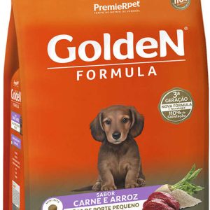 GoldeN Formula Cães Filhotes Porte Pequeno Carne Arroz 1 Kg