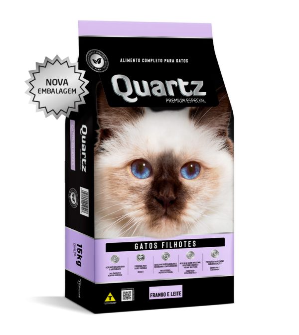 Quartz Gatos Filhotes Frango e Leite 15 Kg