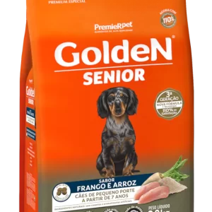 GoldeN Formula Cães Seniores Porte Pequeno Frango e Arroz Mini Bits 3 Kg