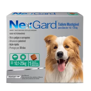 Nexgard Antipulgas e Carrapatos Para Cães De 10,1 A 25 Kg - 3 Tabletes