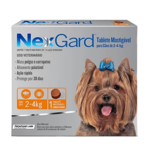 Nexgard Antipulgas e Carrapatos Para Cães De 2 A 4 Kg - 3 Tabletes