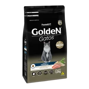GoldeN Gatos Castrados Sênior Frango, Arroz e Beterraba Branca 1 Kg