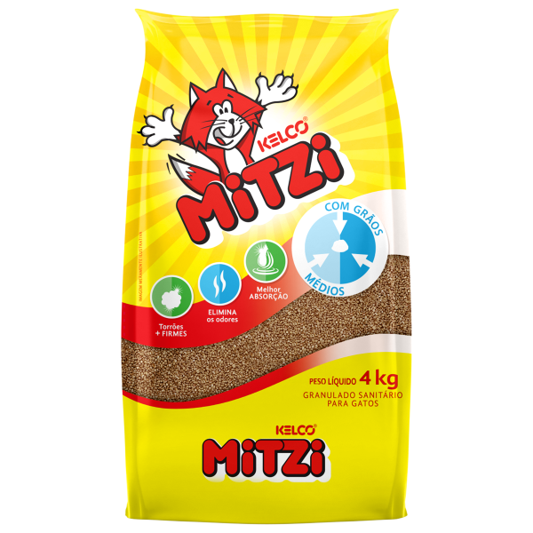 Granulado Sanitário Para Gatos Kelco Mitzi 4 Kg