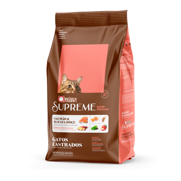 Quatree Supreme Gatos Castrados Salmão e Batata Doce 10,1 Kg