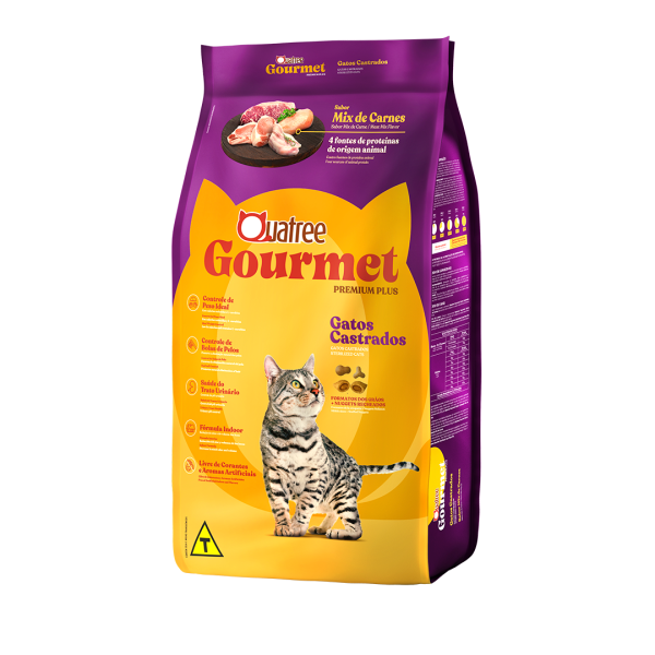 Quatree Gourmet Gatos Castrados Mix de Carnes GRANEL