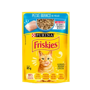 Sachê Friskies Gatos Adultos Peixe Branco 85 G