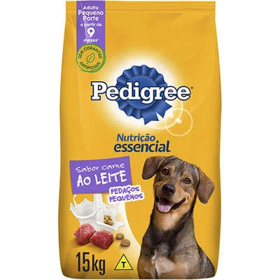 Pedigree Nutrição Essencial Cães Adultos Sabor Carne Ao Leite 15 Kg