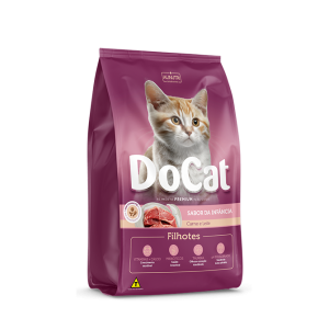 Docat Gatos Filhotes Carne e Leite 1 Kg