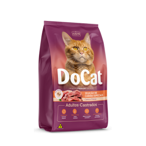 Docat Gatos Adultos Castrados Carne e Frango GRANEL