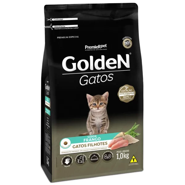 GoldeN Gatos Filhotes Frango 1 Kg