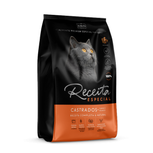 Receita Especial Gatos Adultos Castrados Carne e Frango 1 Kg