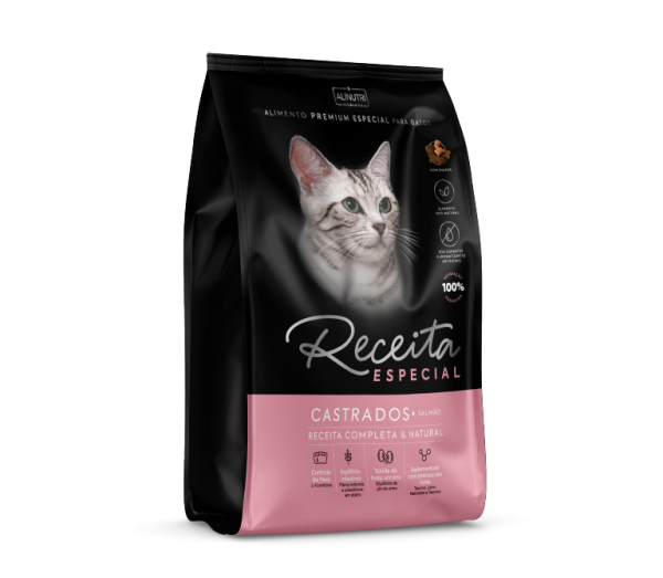 Receita Especial Gatos Adultos Castrados Salmão GRANEL