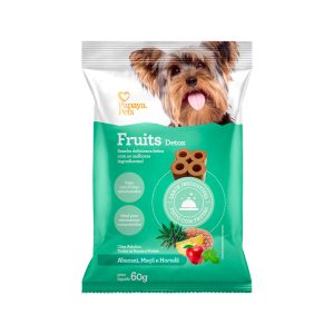 Snacks Detox Fruits Papaya Pets Abacaxi, Maçã e Hortelã 60g