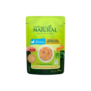 Sachê Guabi Natural Cão Carne Bovina, Frango, Arroz Integral e Vegetais 100g