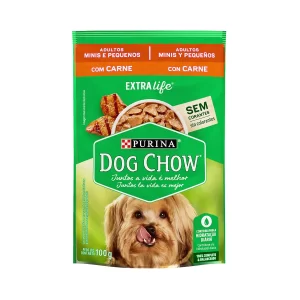 Sachê Dog Chow Adultos Minis e Pequenos Sabor Carne 100 g
