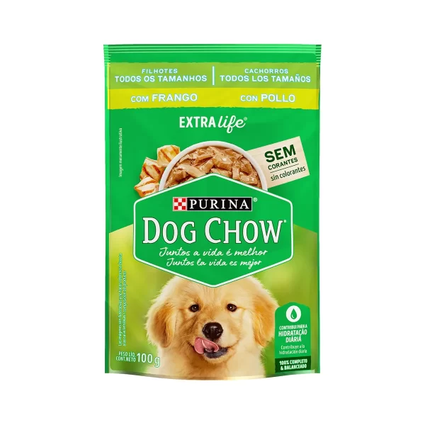 Sachê Dog Chow Filhotes Todos os Tamanhos Sabor Frango 85 g