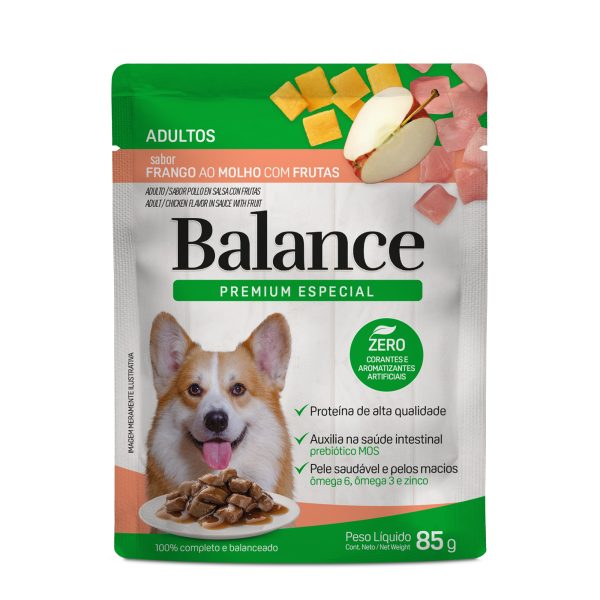 Sachê Balance Adultos Todos os Portes Frango ao Molho com Frutas