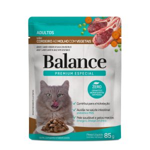 Sachê Balance Sabor Cordeiro ao Molho com Vegetais Gatos Adultos