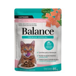 Sachê Balance Sabor Salmão ao Molho com Espinafre Gatos Castrados