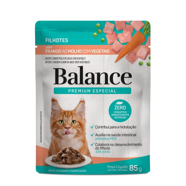 Sachê Balance Sabor Frango ao Molho com Vegetais Gatos Filhotes
