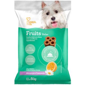 Snacks Relax Fruits Papaya Pets Maracujá e Camomila 60g