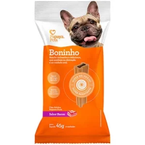 Snacks Boninho Papaya Pets Bacon, Porte Pequeno 45g