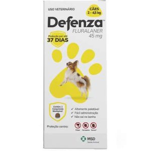 Antiparasitário MSD Defenza 45 mg para Cães 2 até 4,5 Kg