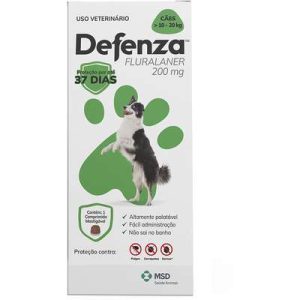 Antiparasitário MSD Defenza 200 mg para Cães 10 até 20 Kg