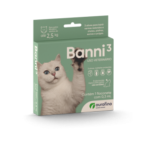Antiparasitários Banni 3 Para Gatos Até 2,5 Kg