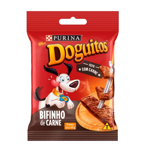 Doguitos Bifinho de Carne Cães Adultos e Filhotes 65g