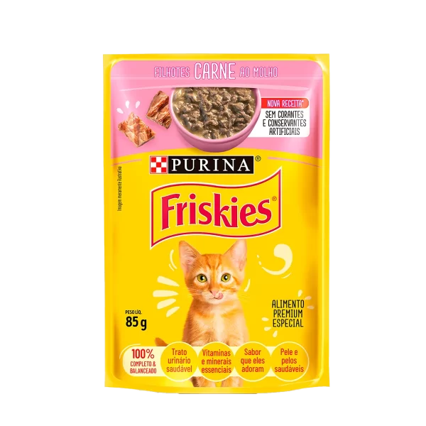 Sachê Friskies Gatos Filhotes Carne 85g