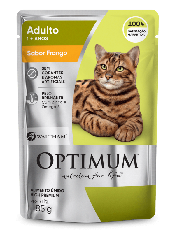 Sachê OPTIMUM™ para Gatos Adultos – Sabor Frango 85 g