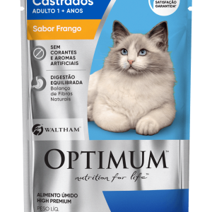 Sachê OPTIMUM™ para Gatos Adultos Castrados – Sabor Frango 85 g