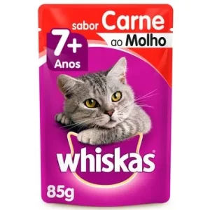 Sachê Whiskas Gatos Adultos 7+ Carne 85g