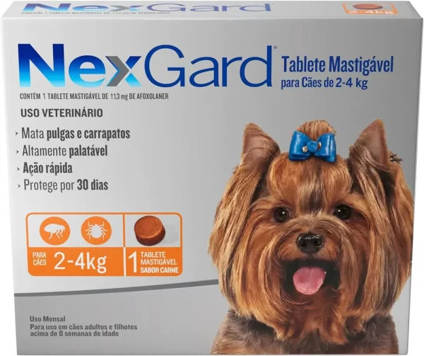 Antipulgas Nexgard Cães 2 a 4 Kg Anti Pulgas Carrapatos