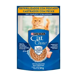 Sachê Cat Chow Castrados Peixe ao Molho 85 g