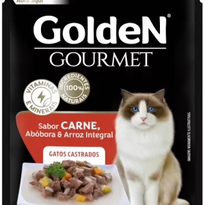 GoldeN® Gourmet Gatos Castrados Carne, Abóbora e Arroz 70 g