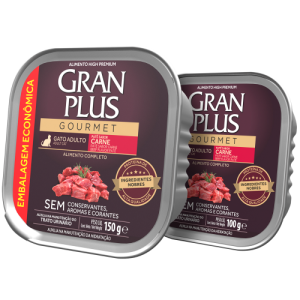 Patê GranPlus Gourmet Gato Adulto Não-Castrado Carne 100g