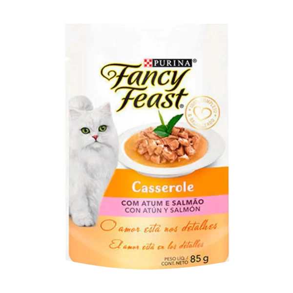 Sachê Fancy Feast Casserole Atum e Salmão 85g