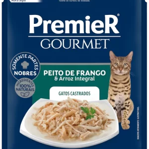 Sachê PremieR® Gourmet Gatos Castrados Peito de Frango e Arroz Integral