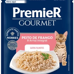 Sachê PremieR® Gourmet Gatos Filhotes Peito de Frango e Arroz Integral