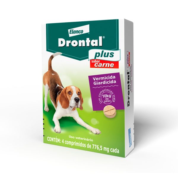 Drontral Plus Para Cães 10 kg 4 Comprimidos