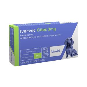 Antiparasitário Ivervet Cães 3mg Para Cães Até 15 Kg